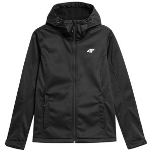Kurtka damska softshell 4F F055 głęboka czerń 4FSS23TSOFF055 20S