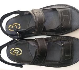 292 Sandały męskie  skórzane rzep