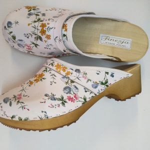 279 KLAPKI DREWNIAKI DAMSKIE SKÓRA NATURALNA