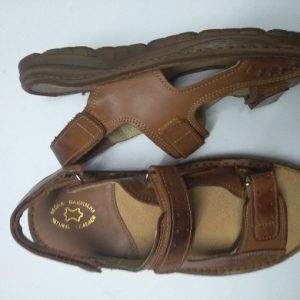 Sandały Męskie Skóra Naturalna Rzepy